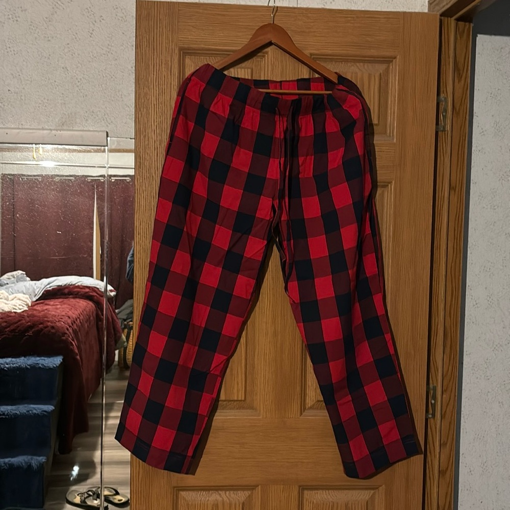 L.L. Bean Womens Buffalo Check Plaid Cotton Sleep Lounge Pajama Pants Size XLP